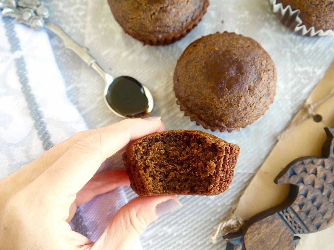 Chestnut Flour Gingerbread Muffins