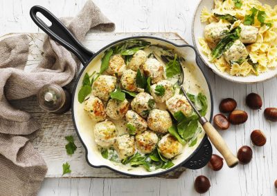 Chestnut & Chicken Meatballs
