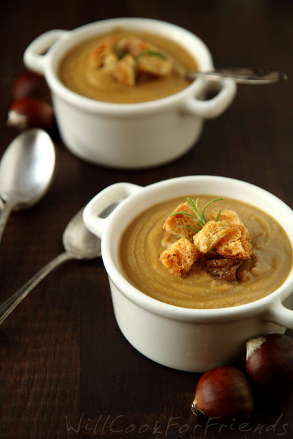 Chestnut Soup with Croutons